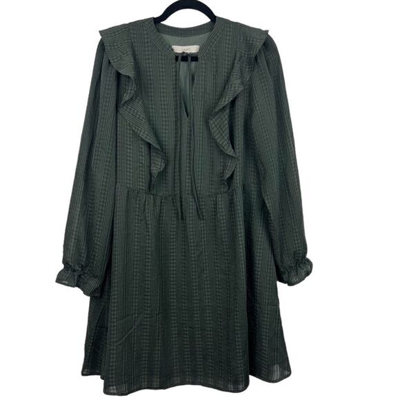 Loft Women’s Size Small Petite Fit and Flare Mini Dress Evergreen Deep Green - Picture 2 of 14